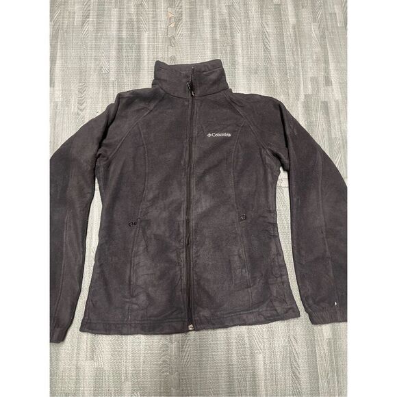 Columbia  Full Zip Black Fleece Jacket Size M Women’s - Picture 1 of 7